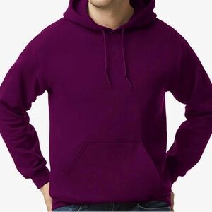 Gildan Unisex-adult Fleece Hoodie Sweatshirt Size Large Maroon 11 available NWOT
